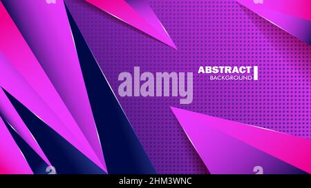 Purple abstract background wrapped in triangle design Stock Vector