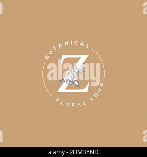 Initial Z letter luxury beauty flourishes ornament monogram logo Stock Vector