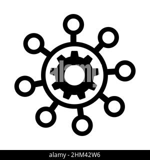 Abstract vector icon on the white, Illustration isolated for graphic and web design. Simple flat symbol. Stock Vector