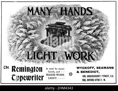 A vintage Remington typewriter advert Stock Photo