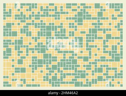 Abstract Offset Quads generative art background art illustration Stock Vector
