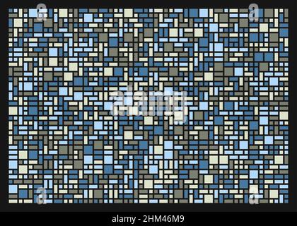 Abstract Offset Quads generative art background art illustration Stock Vector
