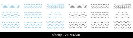 Waves icons Stock Vector