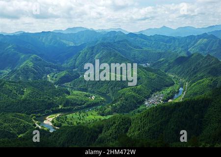 Rapidly huangshan city in anhui province and the xin an river scenery Stock Photo