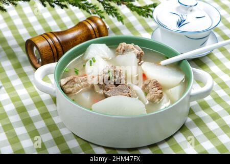 Heauy sparerib soup Stock Photo