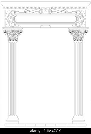 Classical arch with Greek Ionic columns Stock Vector Image & Art - Alamy