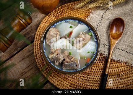 Heauy sparerib soup Stock Photo