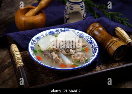 Heauy sparerib soup Stock Photo