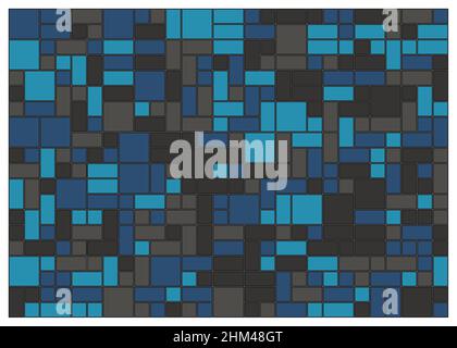 Abstract Offset Quads generative art background art illustration Stock Vector