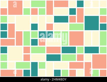 Abstract Offset Quads generative art background art illustration Stock Vector