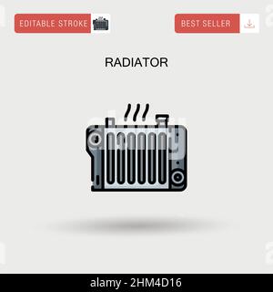 Radiator Simple vector icon. Stock Vector