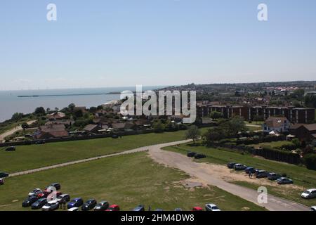 View of Walton on the Naze as seen from the top of the Naze Tower Stock Photo