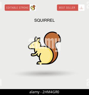 Squirrel Simple vector icon Stock Vector Image & Art - Alamy