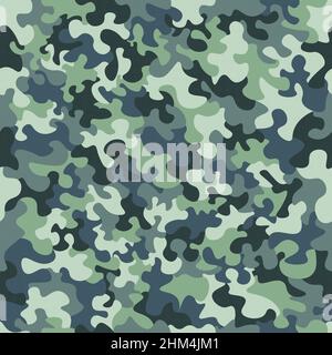 Camouflage seamless pattern. Abstract modern military background for army textile and clothing Stock Photo
