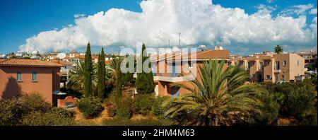 Typical residential development in the Mediterranean style. Stock Photo