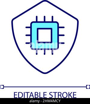 Smart security system RGB color icon Stock Vector