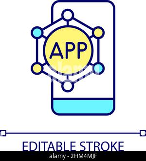 Application for smart home RGB color icon Stock Vector