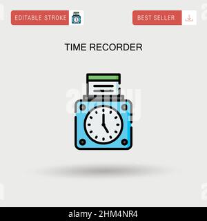 Time recorder Simple vector icon Stock Vector Image & Art - Alamy