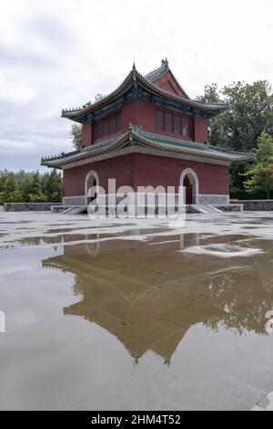 Beijing ditan park tower after the rain Stock Photo