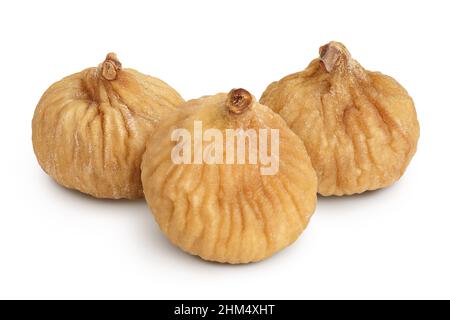 dried figs isolated on white background with clipping path and full depth of field Stock Photo