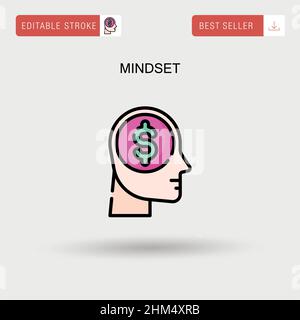 Mindset Simple vector icon. Stock Vector