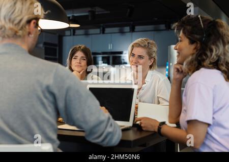 Business people having meeting in conference room Stock Photo
