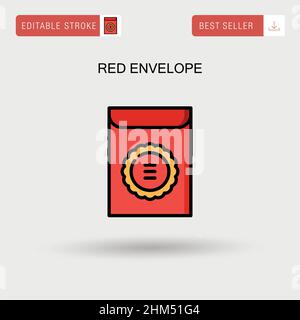 Traditional red envelopes with the Chinese character meaning good fortune  vector illustration. 15633121 Vector Art at Vecteezy