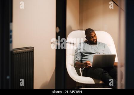 Man using laptop Stock Photo