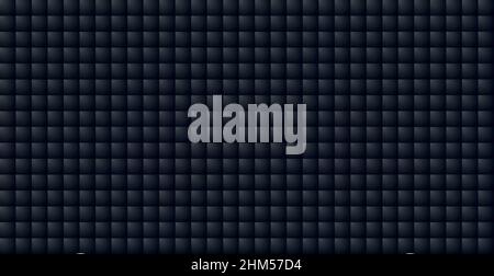 Panoramic abstract dark background of many squares - Vector illustration Stock Vector