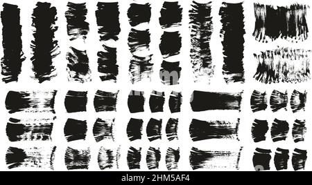 Flat Fan Brush Thick Short Background & Straight Lines Mix High Detail Abstract Vector Background Mix Set Stock Vector