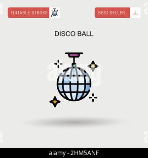 Disco ball Simple vector icon. Stock Vector