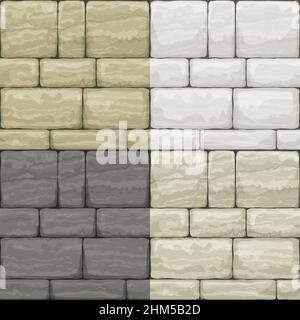 Set texture of old stone Stock Vector