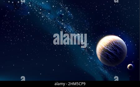Vector background starry sky and milky way Stock Vector
