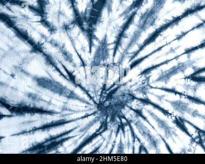 Tie Dye blue turquoise white spiral background. Stock Photo by