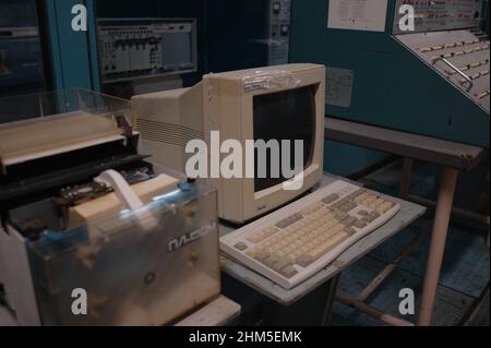 The SKALA computer system was used to monitor all aspects of the Chernobyl Nuclear Power Plant and the RBMK reactor. Stock Photo