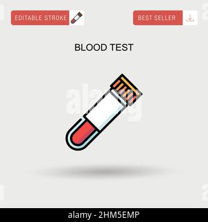 Blood test Simple vector icon. Stock Vector