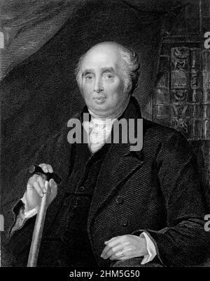 Portrait of Henry Richard Vassall Fox, third Baron Holland (1773-1840) - Engraving, 19th century Stock Photo