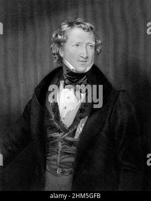 Portrait of Thomas Wakley (1795-1862) - Engraving, 19th century Stock Photo