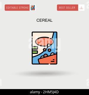 Cereal Simple vector icon. Stock Vector