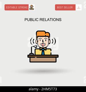 Public relations Simple vector icon. Stock Vector