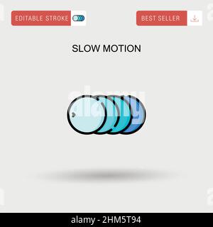 Slow motion Simple vector icon. Stock Vector