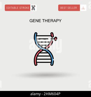 Gene therapy Simple vector icon. Stock Vector