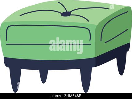 puff armchair furniture livingroom icon Stock Vector