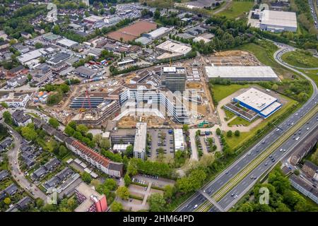 Aerial view, Aldi Nord campus, headquarters, EssenKray, Essen, Ruhr