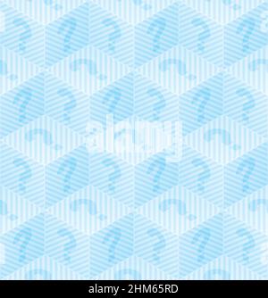 Question Mark Isometric Neutral Seamless Pattern. Vector Tileable Background. Stock Vector