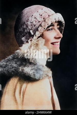 Photograph shows Elizabeth Angela Marguerite Bowes-Lyon (1900-2002), the wife of King George VI and the mother of Queen Elizabeth II. Stock Photo