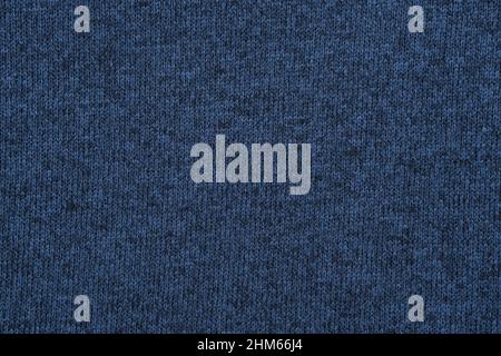 Blue knitted jersey texture. Knit cloth background. Stock Photo