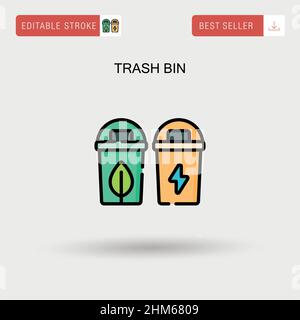 Trash can icon set color hexahedron Stock Vector Image & Art - Alamy