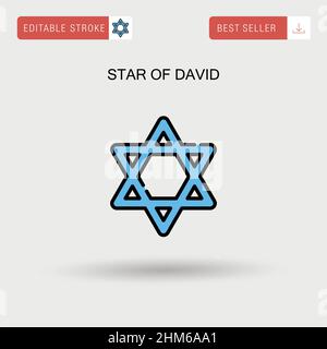 Star of david Simple vector icon. Stock Vector