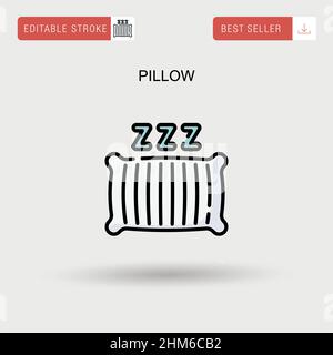 Pillow Simple vector icon. Stock Vector